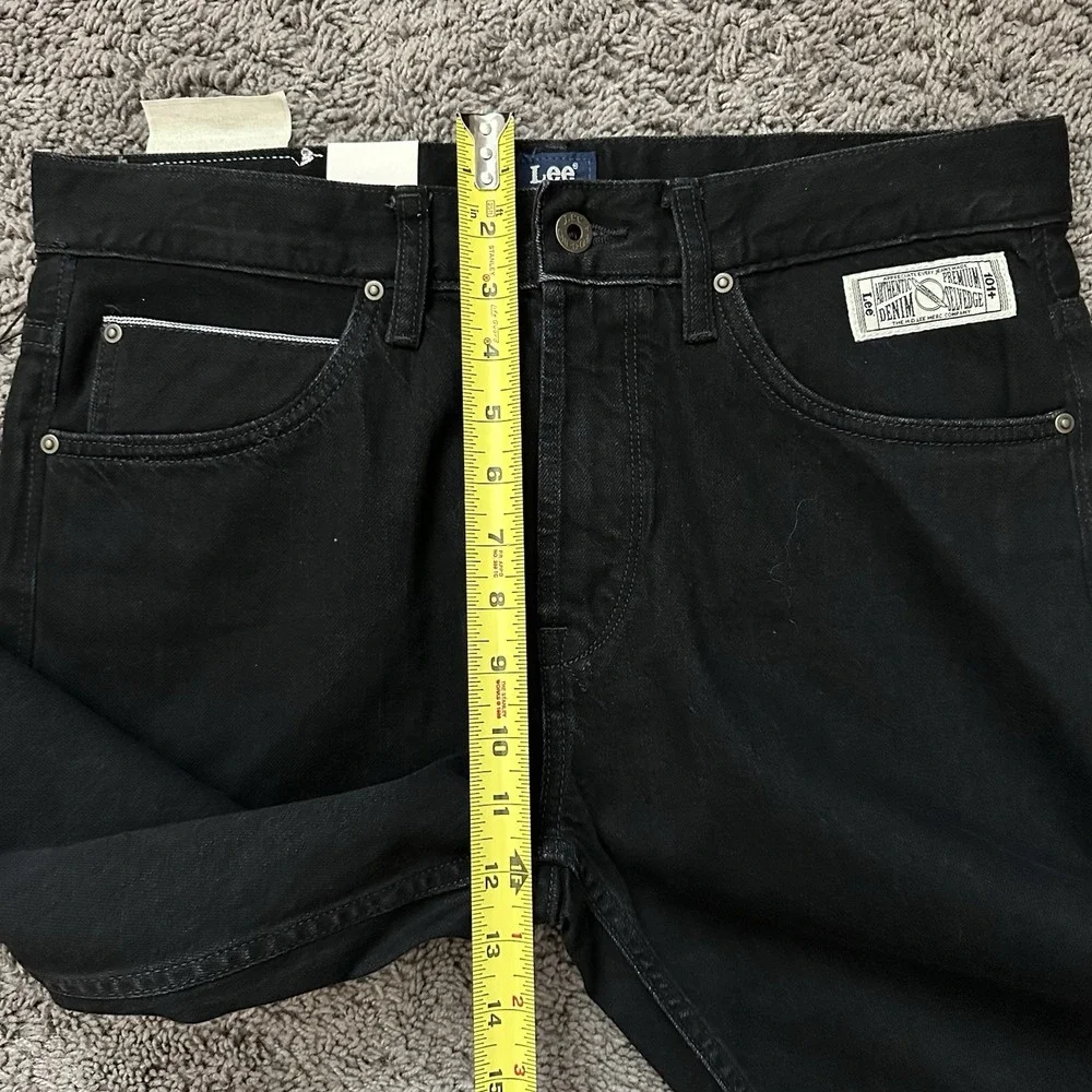 Lee Men's 101+ 731 Arvin Selvedge Cowboy Comfort Tapered Black Jeans Size 32x31